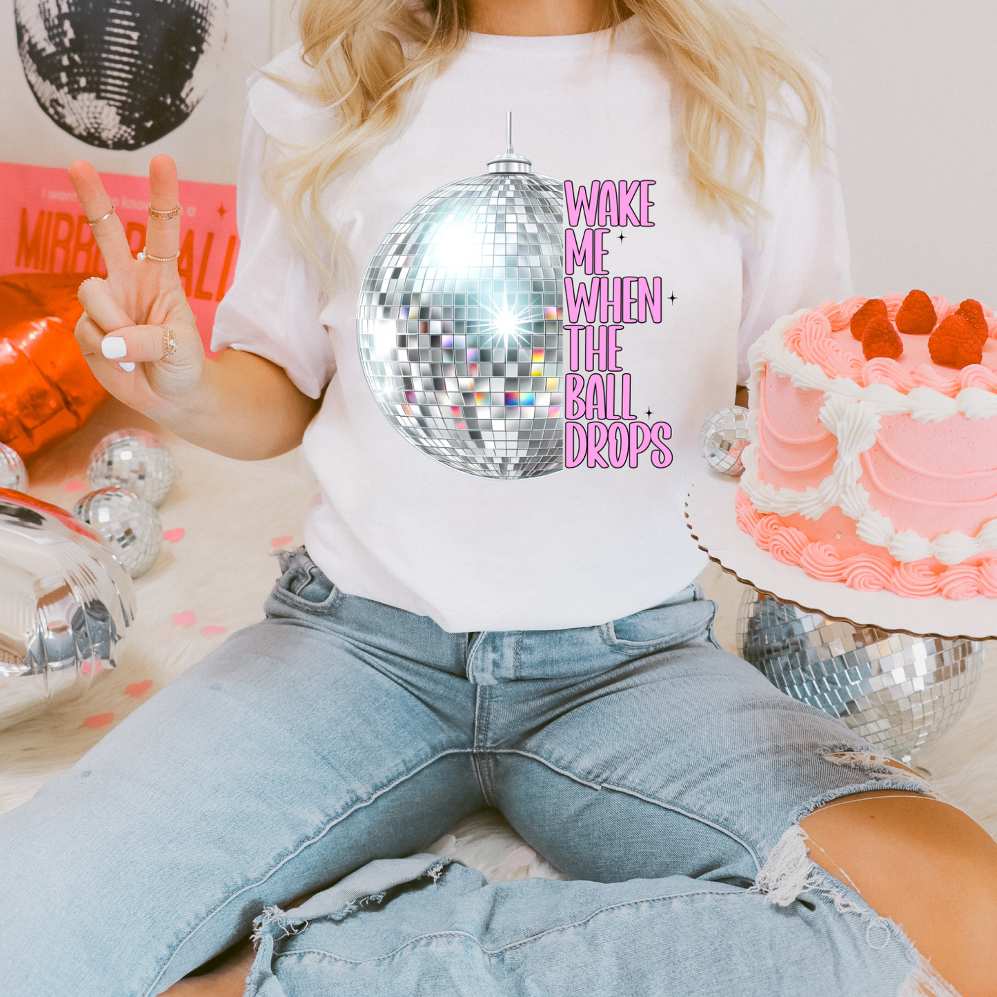 Wake Me Up When The Ball Drops Comfort Colors, Holiday Tshirt, Womens Tee