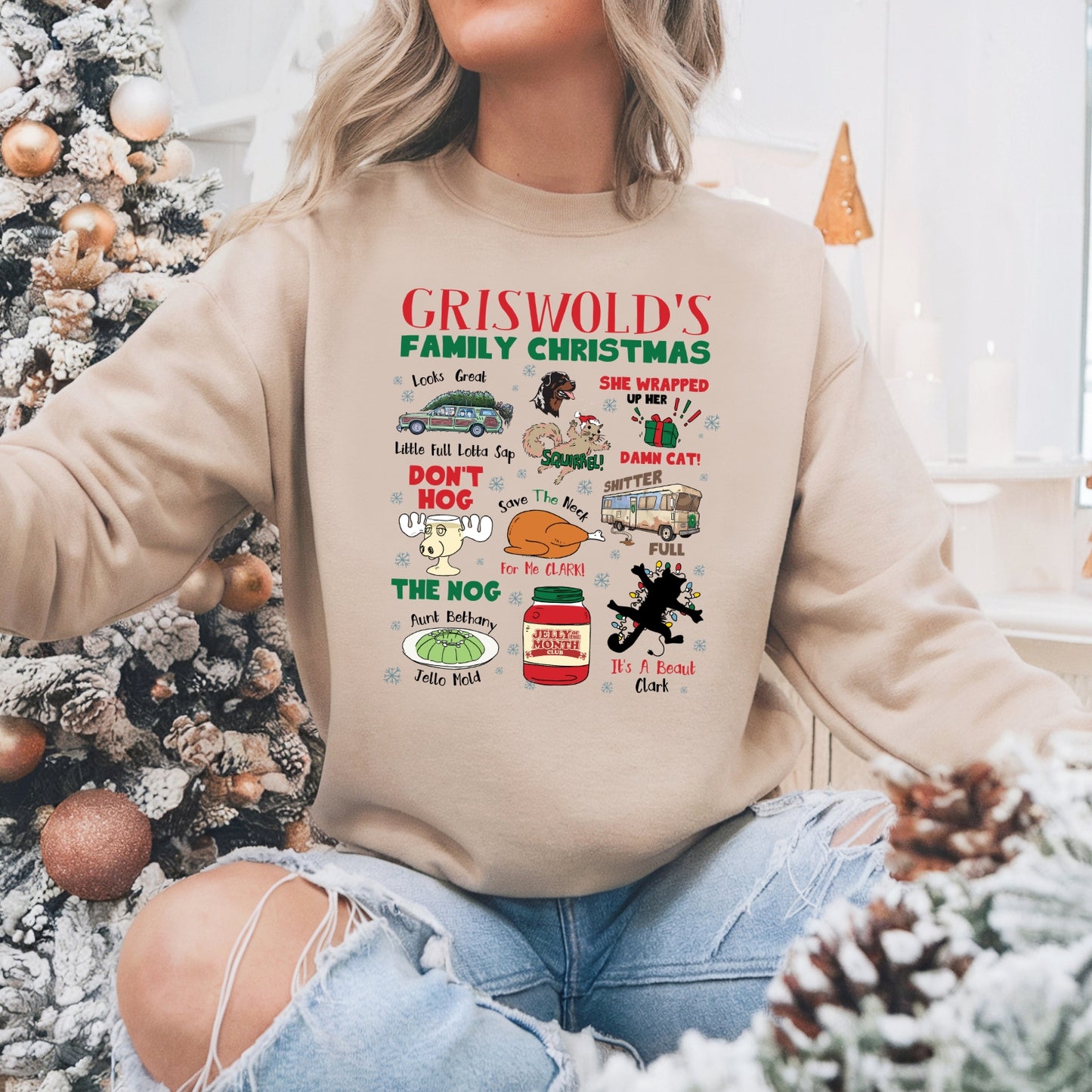 Griswold's Family Christmas Pullover Sweatshirt, Women's Holiday Crewneck