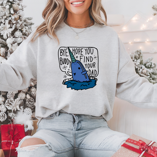 Bye Buddy Pullover Sweatshirt, Women's Holiday Crewneck