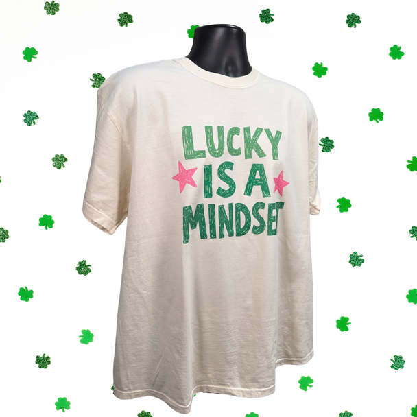 Lucky Is A Mindset St Patricks Day T-Shirt, Inspirational Irish Celebration Gift