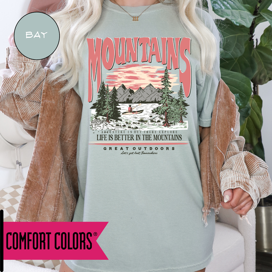 Life Is Better In The Mountains Graphic Top