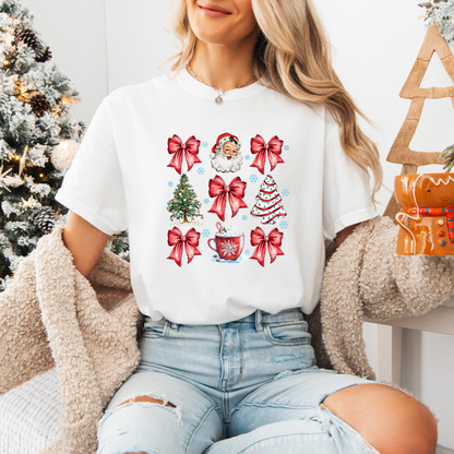 Coquette Christmas Tree Cake, Comfort Colors, Winter Holiday Tshirt, Womens Christmas Tee