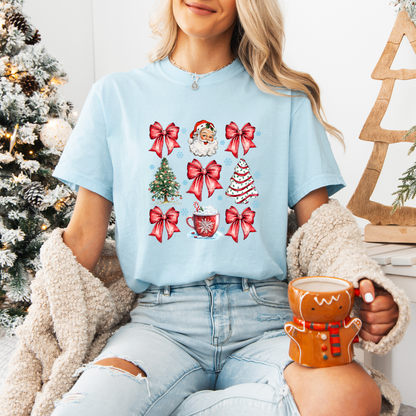 Coquette Christmas Tree Cake, Comfort Colors, Winter Holiday Tshirt, Womens Christmas Tee