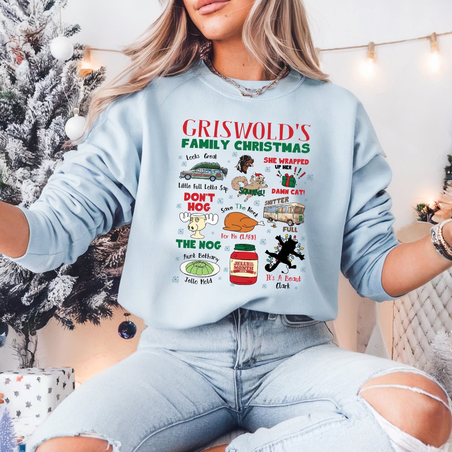 Griswold's Family Christmas Pullover Sweatshirt, Women's Holiday Crewneck