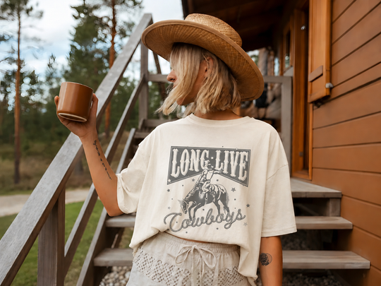 Long Live Cowboys Western Comfort Colors Graphic Tee