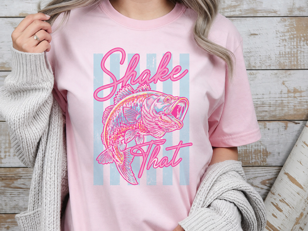Shake That Bass Neon Comfort Color Graphic T-Shirt