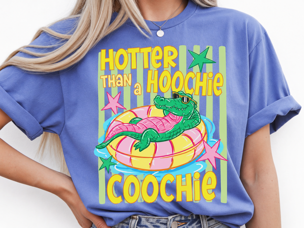 Hotter Than A Hoochie Summer Comfort Color Graphic T-Shirt