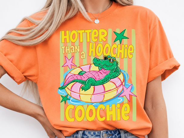 Hotter Than A Hoochie Summer Comfort Color Graphic T-Shirt