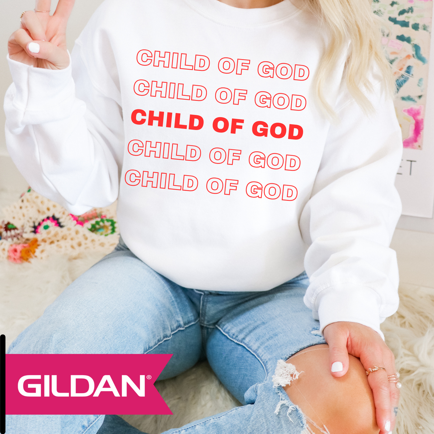 Child Of God Thank You Bag Graphic Top