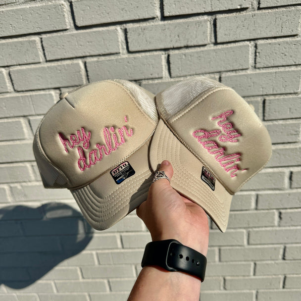 Hey Darlin' Embroidered Trucker Hat
