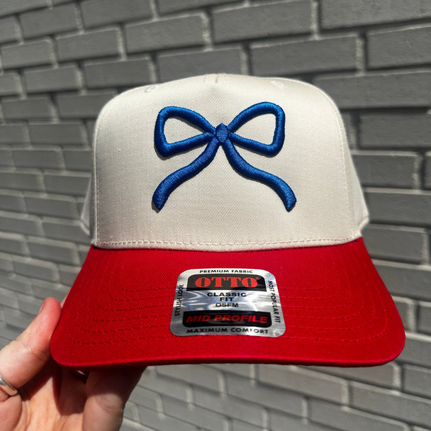 Bow 4th of July Embroidered Trucker Hat