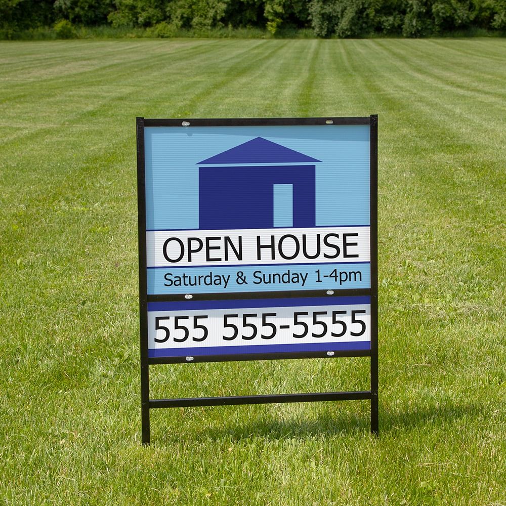 Real Estate Signs with Metal Frame