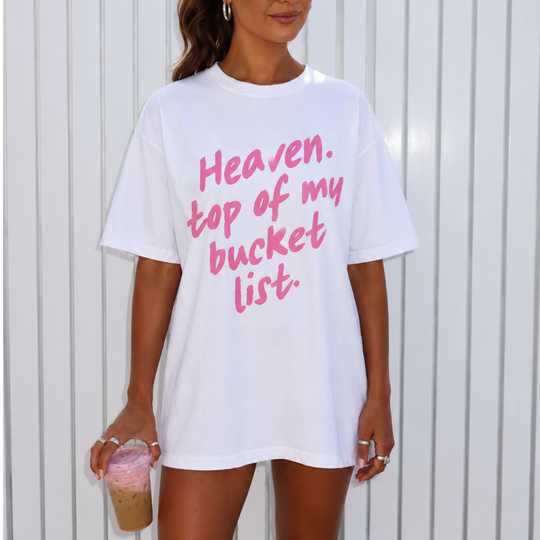 Heaven Top Of My Bucket List DTG Printed Comfort Colors Graphic T-Shirt (Copy)